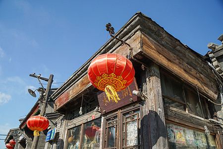 年味儿的红灯笼装饰背景图片