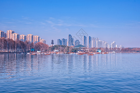 武汉东湖湖景城市高清图片