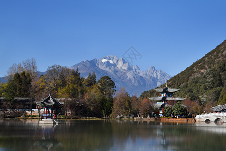 丽江黑龙潭背景图片