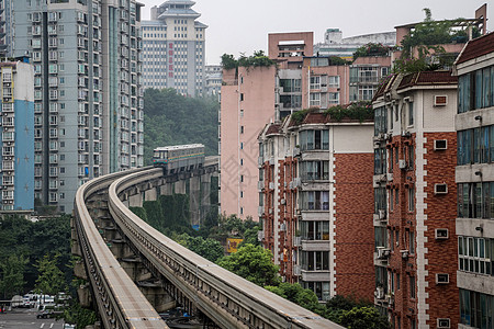 重庆楼间地铁高清图片