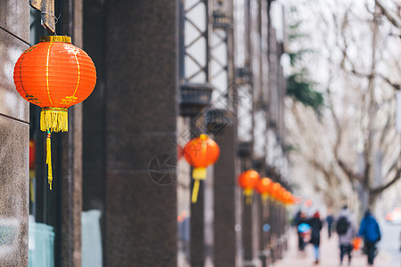 春节中国年灯笼背景图片