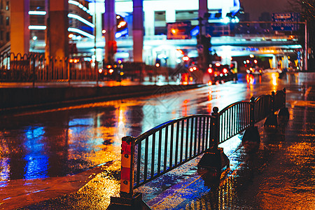 四川城市城市道路夜景背景