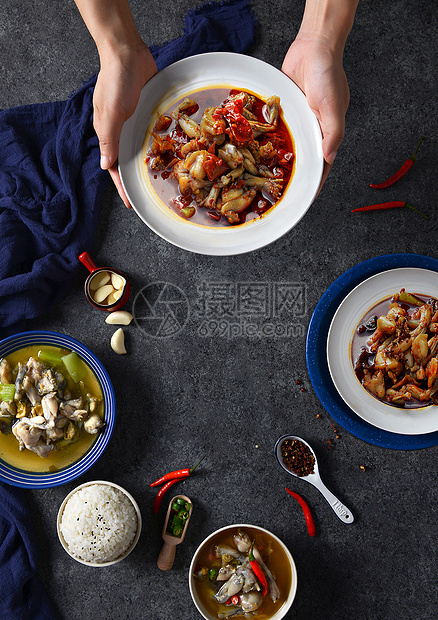 牛蛙饭美食图片