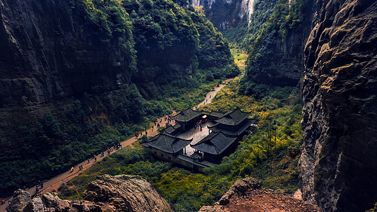 重庆天坑地缝景区背景