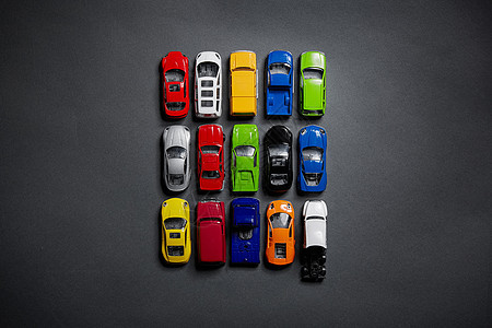 排列整齐的汽车元素图片