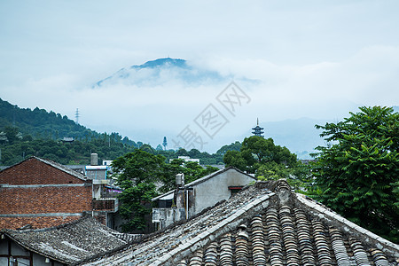 中国徽派水墨风格民居图片