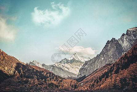 终年积雪的高山背景图片