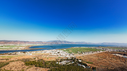 洱海全景图片