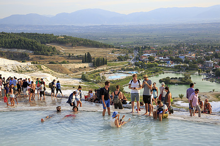 土耳其棉花堡天然温泉图片