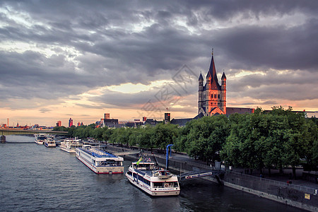 德国莱茵河风光背景图片