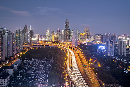 上海延安高架车流背景图片