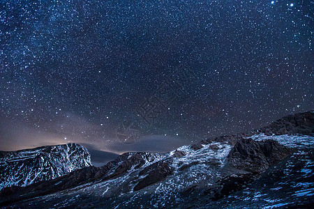 星空山峰背景图片