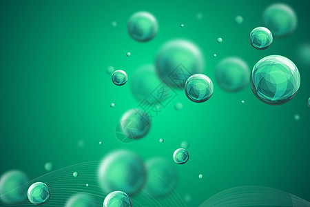 科技分子绿色背景图片