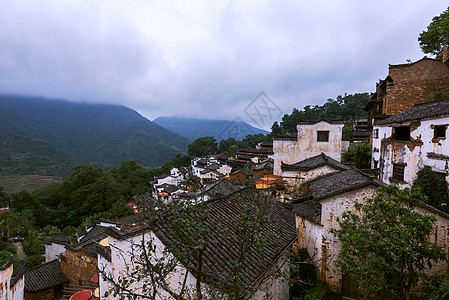 婺源篁岭背景图片