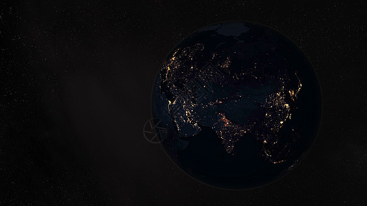 黑夜中的地球图片