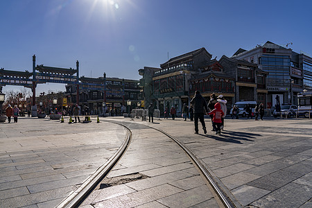 大太阳北京前门大街背景