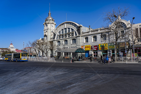 北京前门大街旁老火车站图片