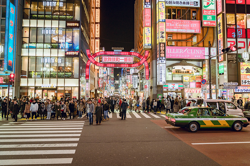 东京新宿夜景高清图片下载 正版图片 摄图网