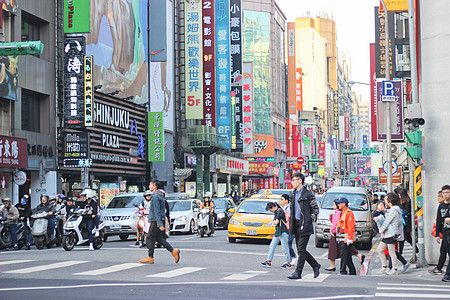 台北街道台北西门町背景