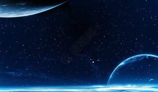 蓝色科技星空背景图片