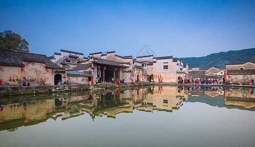 宏村古村落背景图片