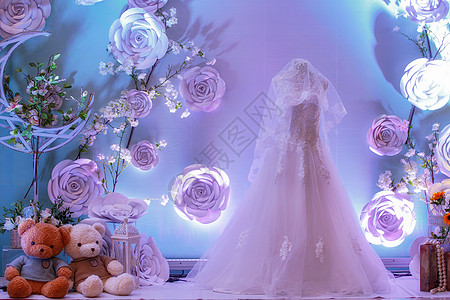 新娘婚纱礼服背景图片