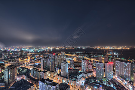 大连东部城市夜景图片