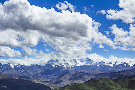 西藏蓝天雪域高原背景