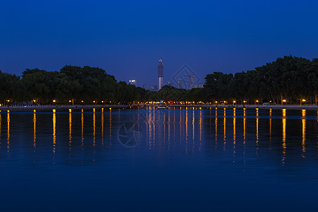 中国尊之湖背景图片