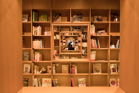 安静的图书馆书店环境背景图片