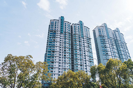 住宅外立面现代建筑公寓住宅背景