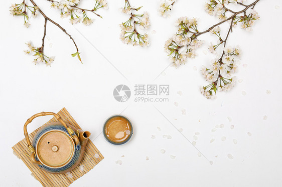 樱花和新茶冲泡图片