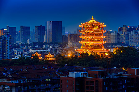 湖北武汉黄鹤楼夜景图片