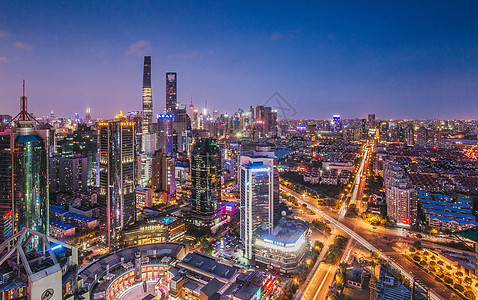 璀璨的上海浦东夜景图片