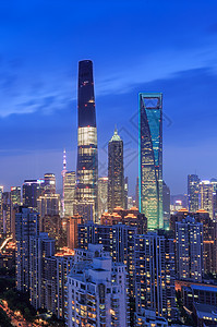 上海著名的地标建筑夜景图片