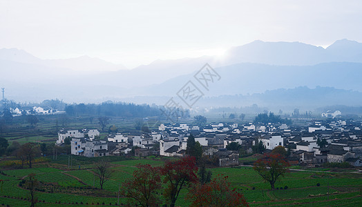 塔川田园之晨背景