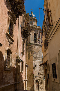 西西里岛中世纪巴洛克风格小镇图片