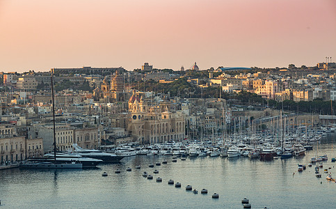 当地港口地中海马耳他风光背景