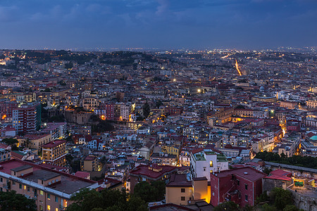 世界四大夜景之意大利那不勒斯夜景背景