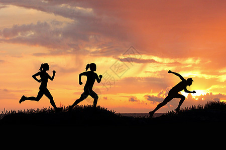跑步健身场景图片