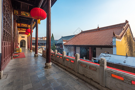 长江边的寺庙安徽安庆迎江寺高清图片