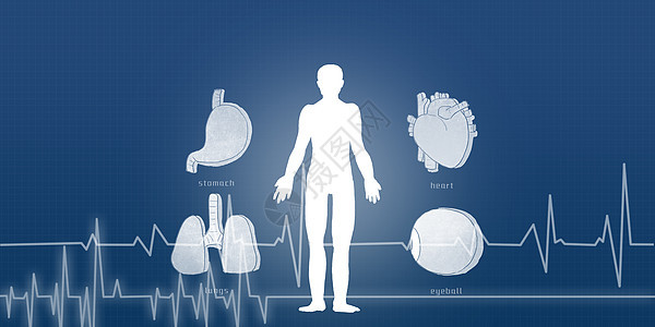 人体分子医疗背景图片