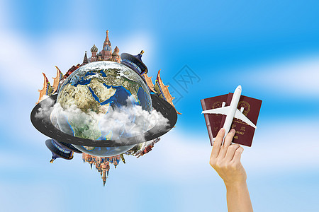 环球旅行护照设计图片