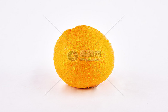 一个新鲜完整的橙子图片