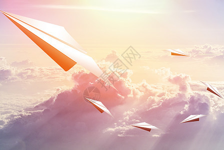 纸飞机梦想背景图片