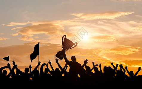 背景  |胜利的奖杯剪影背景  |蓝色渐变科技背景背景  |放射光线蓝色