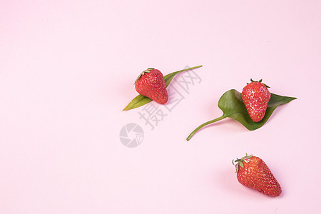 创意草莓静物背景图片