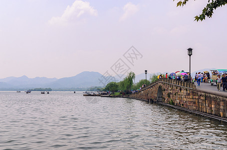 西湖断桥背景