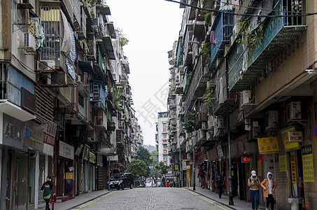 澳门的宁静街道背景图片