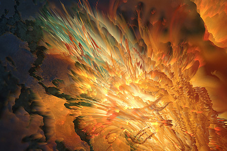 抽象色彩火烧云图片